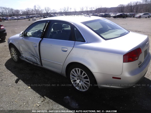 WAUDG78E26A055698 - 2006 AUDI A4 3.2 QUATTRO SILVER photo 3