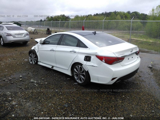 5NPEC4AB8EH831714 - 2014 HYUNDAI SONATA SE/LIMITED WHITE photo 3