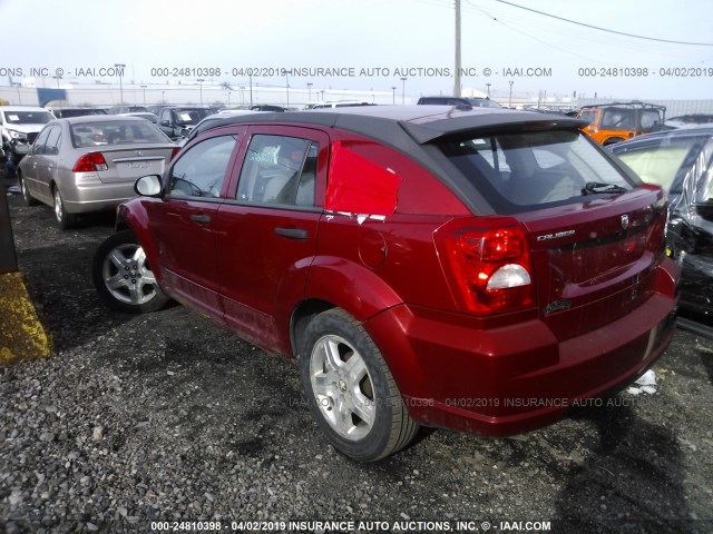 1B3HB48BX7D333773 - 2007 DODGE CALIBER SXT RED photo 3