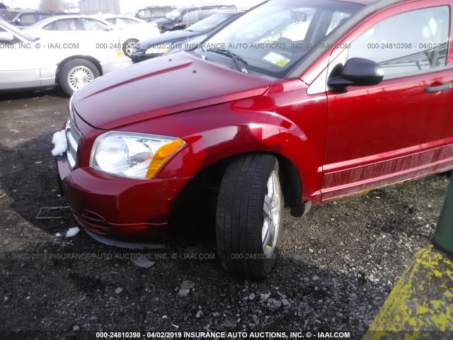 1B3HB48BX7D333773 - 2007 DODGE CALIBER SXT RED photo 6