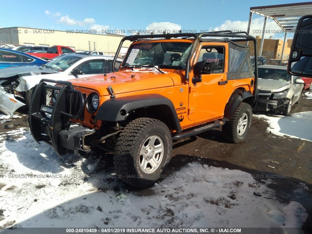 1C4AJWAG2DL560509 - 2013 JEEP WRANGLER SPORT ORANGE photo 2