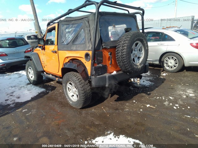 1C4AJWAG2DL560509 - 2013 JEEP WRANGLER SPORT ORANGE photo 3