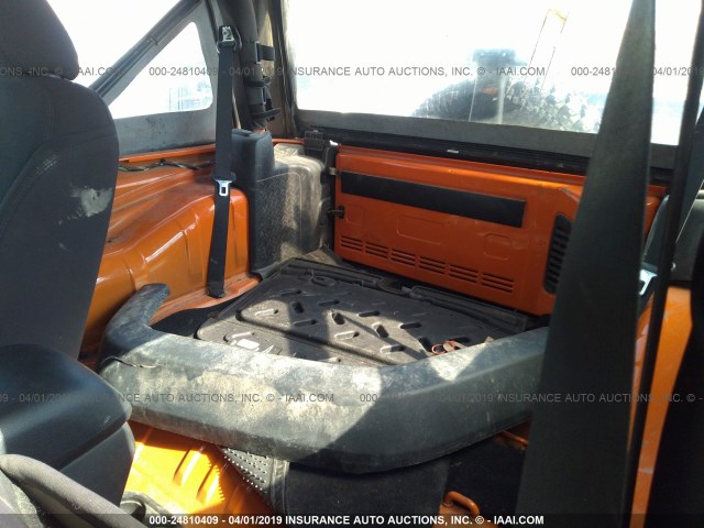 1C4AJWAG2DL560509 - 2013 JEEP WRANGLER SPORT ORANGE photo 8