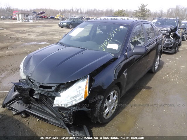 1FAHP35N88W165264 - 2008 FORD FOCUS SE/SEL/SES BLACK photo 2