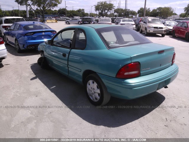 1B3ES42C7WD543296 - 1998 DODGE NEON HIGHLINE/SPORT/LE GREEN photo 3