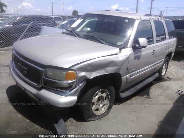 1GKEC13V64R264453 - 2004 GMC YUKON GRAY photo 2