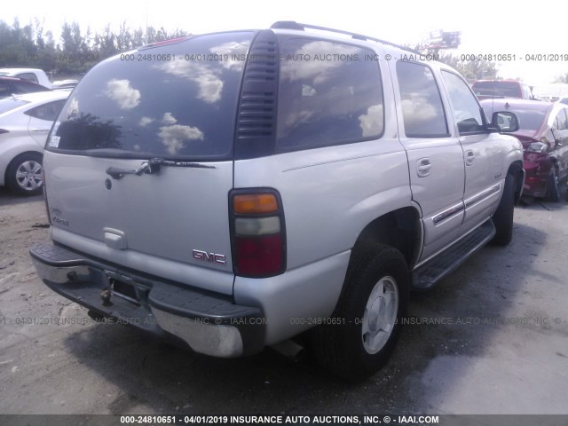 1GKEC13V64R264453 - 2004 GMC YUKON GRAY photo 4