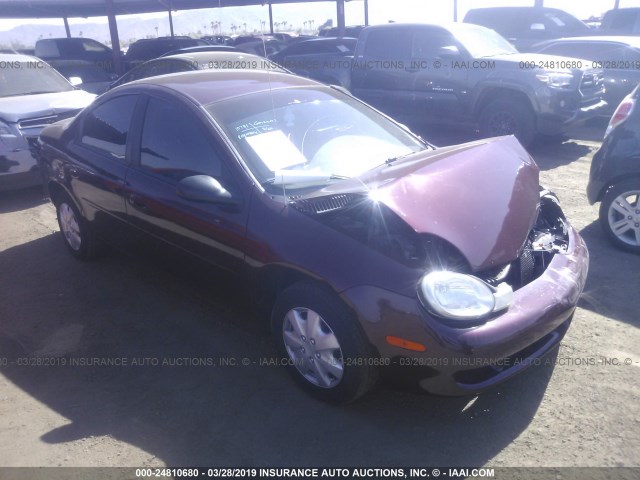 1B3ES46C41D117892 - 2001 DODGE NEON SE/ES MAROON photo 1