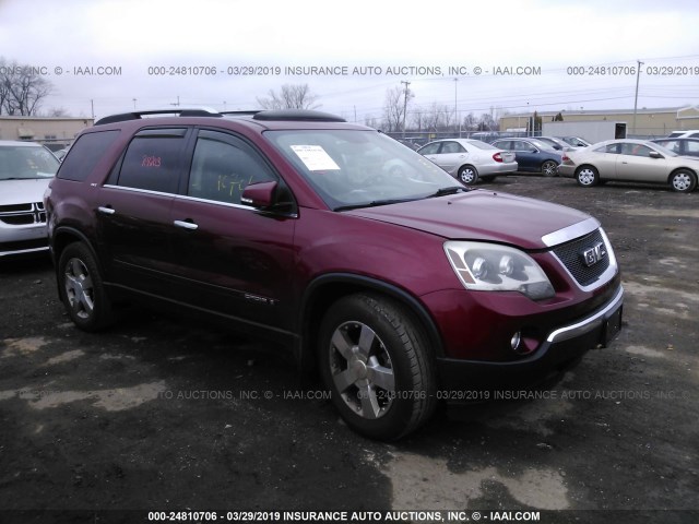 1GKEV23748J172893 - 2008 GMC ACADIA SLT-1 RED photo 1