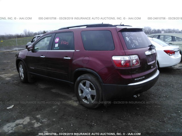 1GKEV23748J172893 - 2008 GMC ACADIA SLT-1 RED photo 3