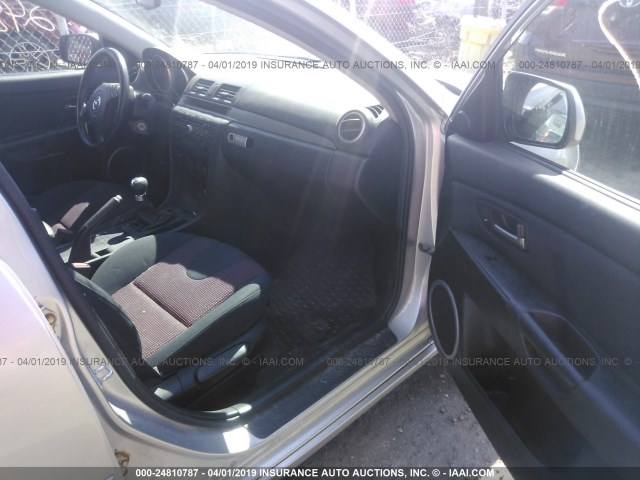 JM1BK144861488316 - 2006 MAZDA 3 HATCHBACK SILVER photo 5