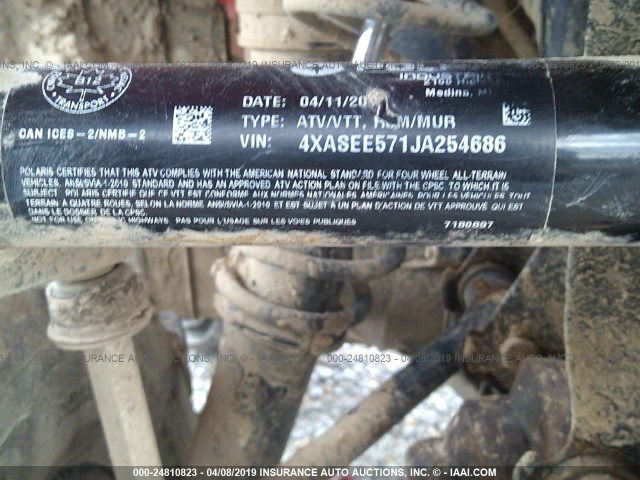 4XASEE571JA254686 - 2018 POLARIS SPORTSMAN 570 EPS 红色 照片 10