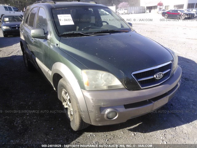 KNDJD733545266243 - 2004 KIA SORENTO EX/LX GREEN photo 1