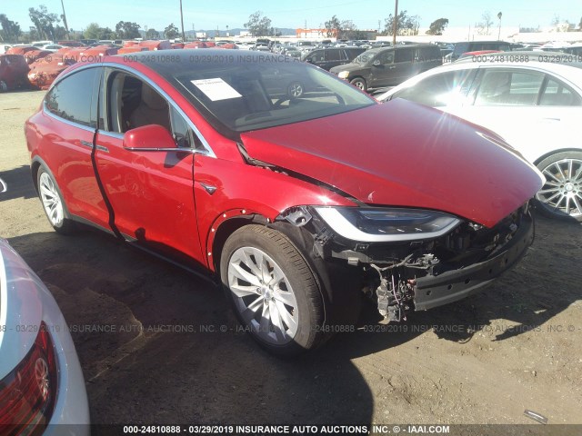 5YJXCDE29GF030052 - 2016 TESLA MODEL X RED photo 1