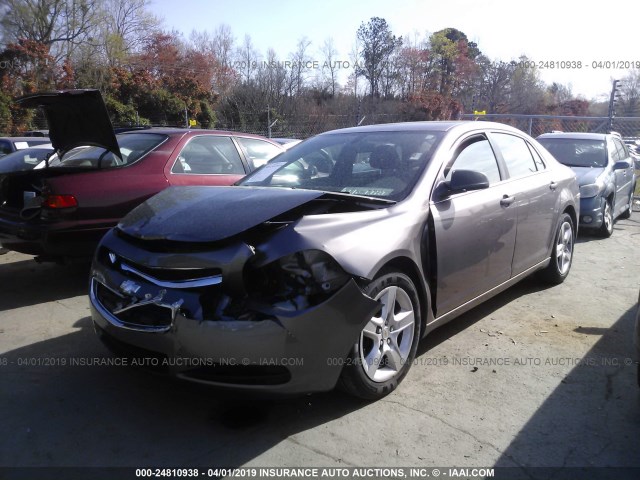 1G1ZA5EU4BF344534 - 2011 CHEVROLET MALIBU LS BROWN photo 2