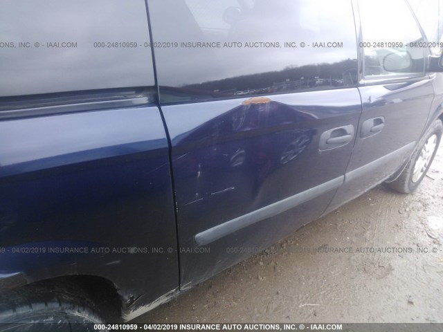 1D4GP24R85B205188 - 2005 DODGE GRAND CARAVAN SE BLUE photo 6