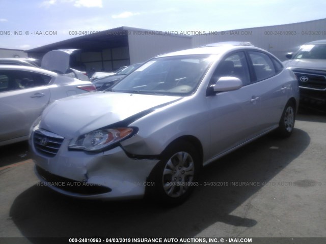 KMHDU46D19U796346 - 2009 HYUNDAI ELANTRA GLS/SE SILVER photo 2