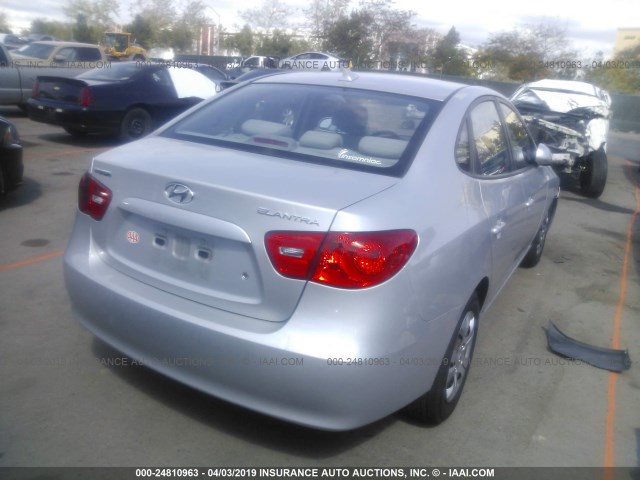 KMHDU46D19U796346 - 2009 HYUNDAI ELANTRA GLS/SE SILVER photo 4