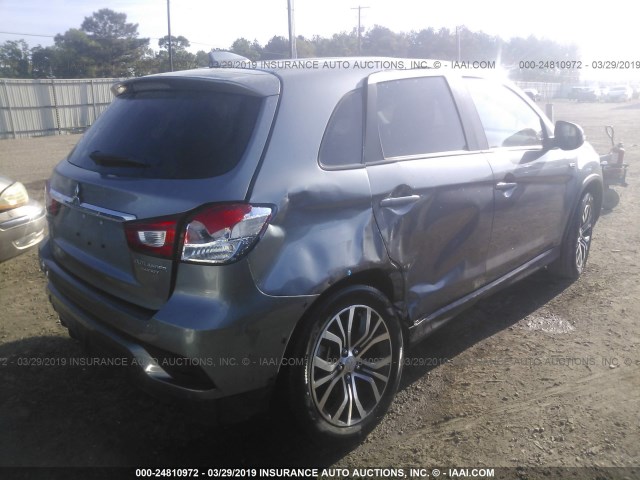 JA4AP3AU9JU023588 - 2018 MITSUBISHI OUTLANDER SPORT ES/SE GRAY photo 4