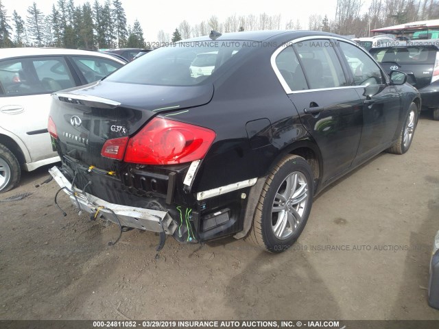 JN1CV6AR3DM768538 - 2013 INFINITI G37 BLACK photo 4