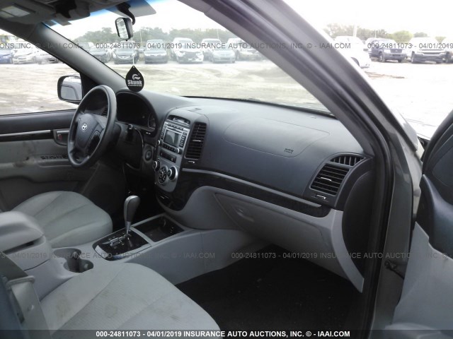 5NMSG13D59H278706 - 2009 HYUNDAI SANTA FE GLS GRAY photo 5