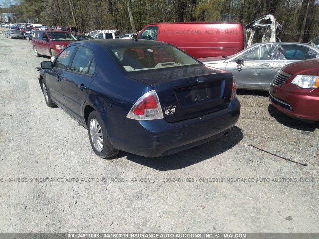 3FAHP06Z07R206391 - 2007 FORD FUSION S BLUE photo 3