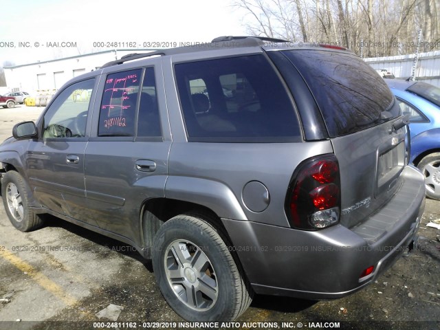 1GNDT13S772228093 - 2007 CHEVROLET TRAILBLAZER LS/LT SILVER photo 3