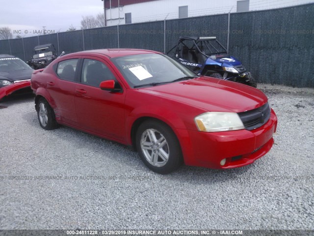 1B3LC56B29N556919 - 2009 DODGE AVENGER RED photo 1