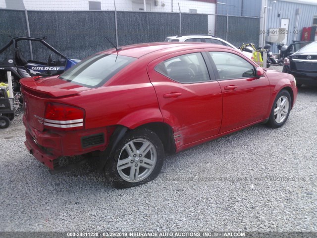 1B3LC56B29N556919 - 2009 DODGE AVENGER RED photo 4