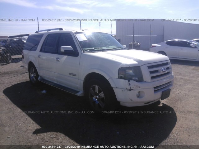 1FMFK19547LA14688 - 2007 FORD EXPEDITION EL LIMITED WHITE photo 1