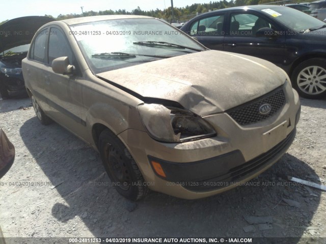 KNADE123076224633 - 2007 KIA RIO LX/SX GOLD photo 1