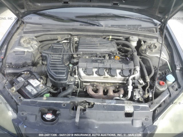 1HGES16365L010711 - 2005 HONDA CIVIC DX VP BLACK photo 10