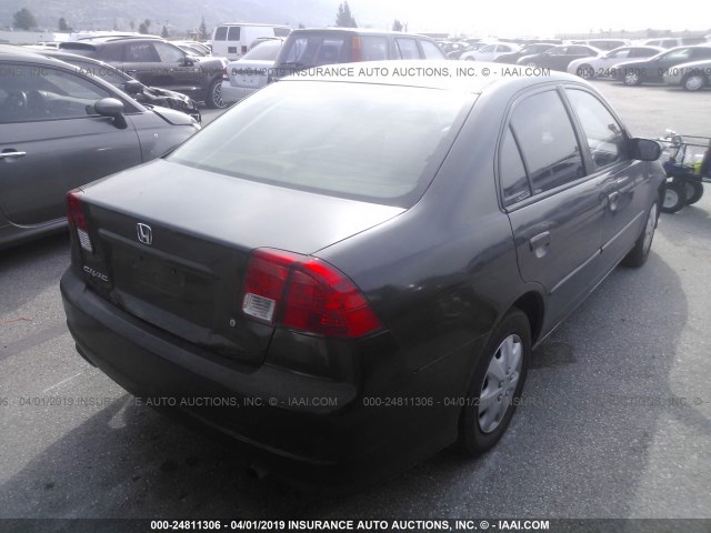 1HGES16365L010711 - 2005 HONDA CIVIC DX VP BLACK photo 4