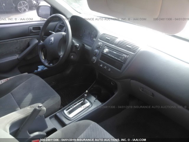 1HGES16365L010711 - 2005 HONDA CIVIC DX VP BLACK photo 5
