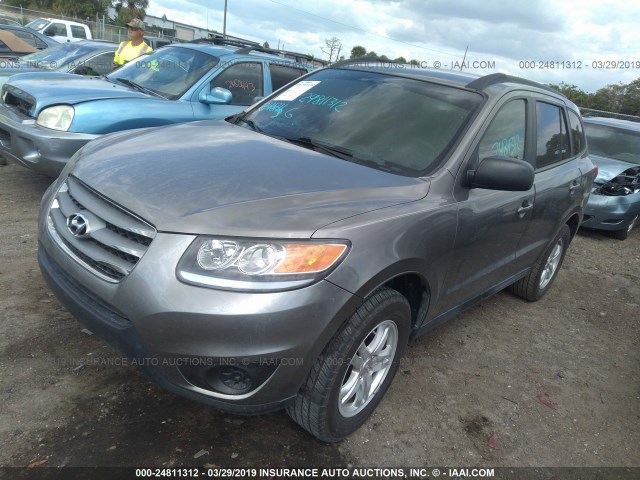 5XYZG3AB1CG092027 - 2012 HYUNDAI SANTA FE GLS GRAY photo 2