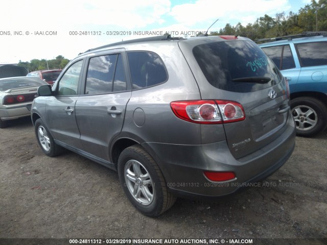 5XYZG3AB1CG092027 - 2012 HYUNDAI SANTA FE GLS GRAY photo 3