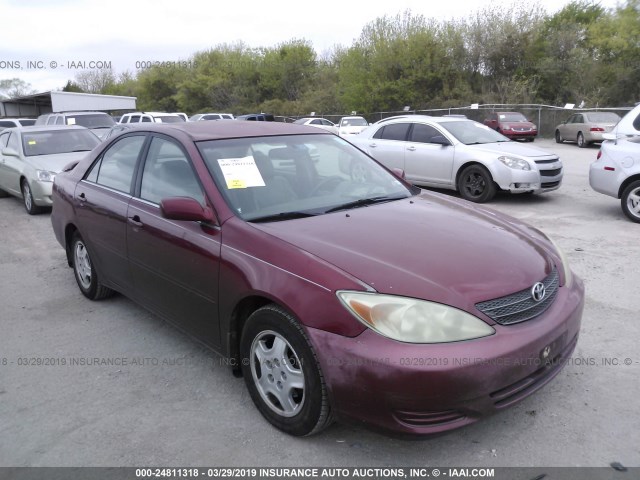 4T1BF32K02U015340 - 2002 TOYOTA CAMRY LE/XLE/SE RED photo 1