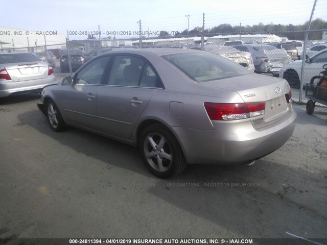 5NPEU46FX7H166553 - 2007 HYUNDAI SONATA SE/LIMITED TAN photo 3