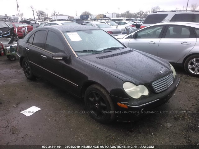 WDBRF61J53F366813 - 2003 MERCEDES-BENZ C 240 BLACK photo 1