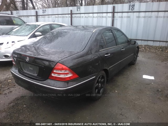 WDBRF61J53F366813 - 2003 MERCEDES-BENZ C 240 BLACK photo 4