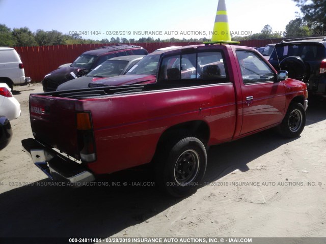 1N6SD11S6SC451810 - 1995 NISSAN TRUCK E/XE RED photo 4
