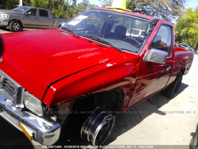 1N6SD11S6SC451810 - 1995 NISSAN TRUCK E/XE RED photo 6