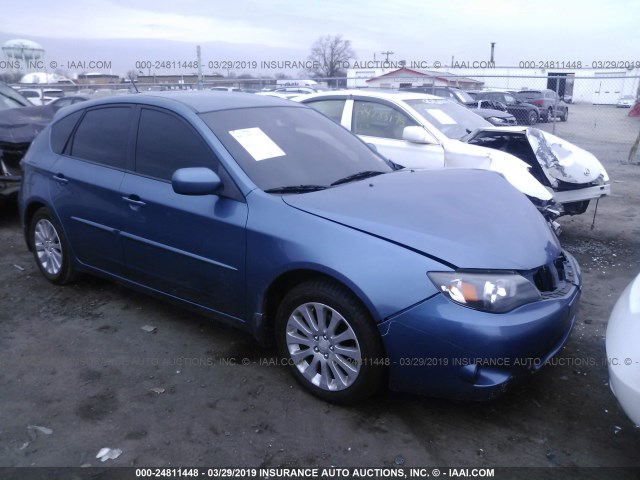 JF1GH61698H831822 - 2008 SUBARU IMPREZA 2.5I BLUE photo 1