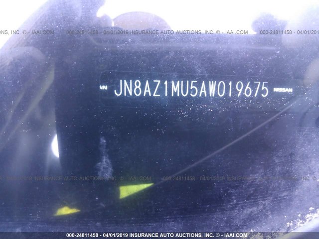 JN8AZ1MU5AW019675 - 2010 NISSAN MURANO S/SL/LE 棕色 照片 9