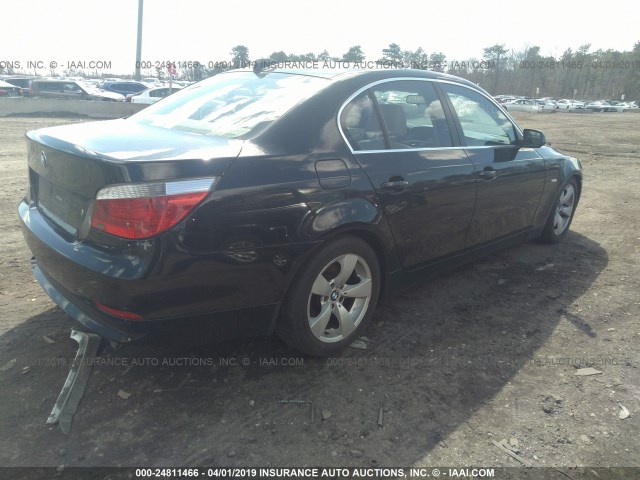 WBANE53556CK78151 - 2006 BMW 525 I BLACK photo 4