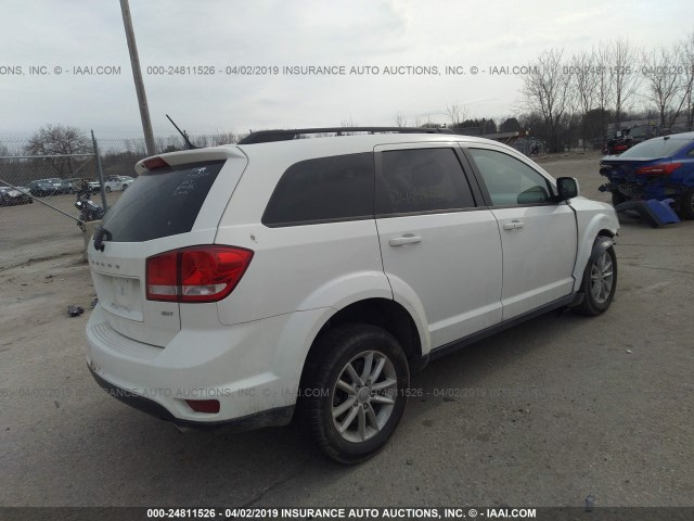 3C4PDDBG7HT592337 - 2017 DODGE JOURNEY SXT WHITE photo 4