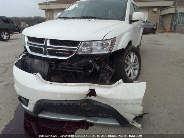 3C4PDDBG7HT592337 - 2017 DODGE JOURNEY SXT WHITE photo 6