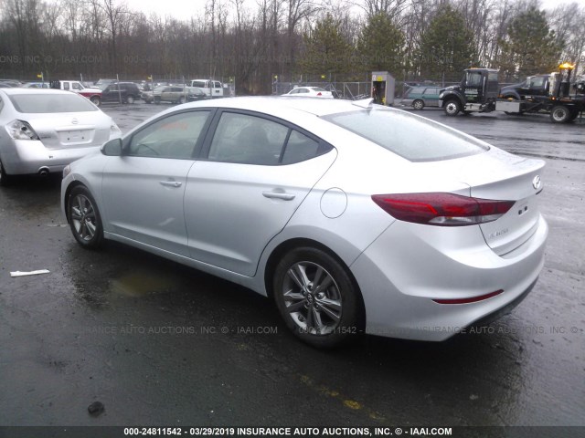 5NPD84LF7JH370626 - 2018 HYUNDAI ELANTRA SEL/VALUE/LIMITED SILVER photo 3