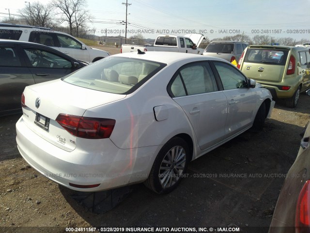 3VWL07AJ0GM379583 - 2016 VOLKSWAGEN JETTA SEL/SEL PREMIUM WHITE photo 4