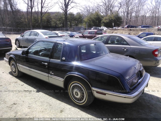 1G4EZ13C3LU417676 - 1990 BUICK RIVIERA BLUE photo 3